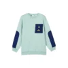 Maglione a maniche lunghe con stampa “Teal Blue”