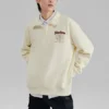Maglione basic a maniche corte con mezza zip “Nero Bianco”