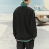 Maglione Brand Crew della serie Colorful Casual “Black Green”