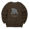 Maglione casual con stampa “Brown Grey”