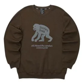 Maglione casual con stampa “Brown Grey”