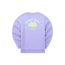 Maglione con cappuccio della serie Casual Colorata “Viola Giallo”