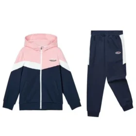 Maglione con cappuccio SKX, tuta sportiva in maglia con polsini elasticizzati “Navy Pink White”