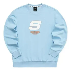 Maglione con scollo rotondo e lettere sportive “Blue White”