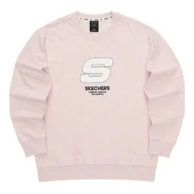 Maglione con scollo rotondo Sport Letter “Rosa Bianco”