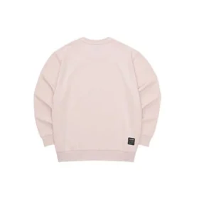 Maglione con scollo rotondo Sport Letter “Rosa Bianco”