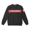 Maglione da uomo Skechers in maglia con stampa Alphabet Nero