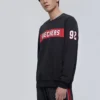 Maglione da uomo Skechers in maglia con stampa Alphabet Nero