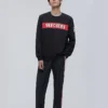 Maglione da uomo Skechers in maglia con stampa Alphabet Nero