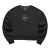 Maglione girocollo con grafica Smile “Nero Grigio Viola”