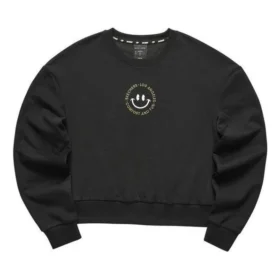 Maglione girocollo con grafica Smile “Nero Grigio Viola”