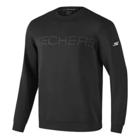 Maglione girocollo con logo sportivo stampato “Nero”