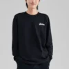 Maglione girocollo con logo stampato “Bianco Nero Blu”