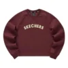 Maglione girocollo con logo stampato “Burgundy White”