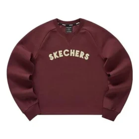 Maglione girocollo con logo stampato “Burgundy White” Maglione girocollo con logo stampato “Burgundy White”