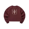 Maglione girocollo con logo stampato “Burgundy White”