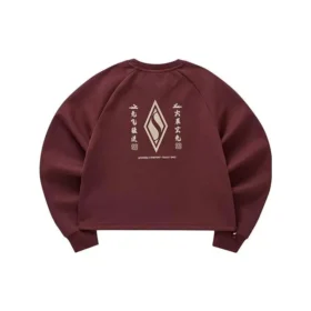 Maglione girocollo con logo stampato “Burgundy White” Maglione girocollo con logo stampato “Burgundy White”