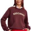 Maglione girocollo con logo stampato “Burgundy White”
