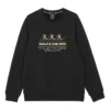 Maglione girocollo con logo stampato “Nero Grigio Bianco Viola”