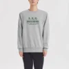 Maglione girocollo con logo stampato “Nero Grigio Bianco Viola”