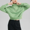Maglione girocollo con logo stampato “Verde”