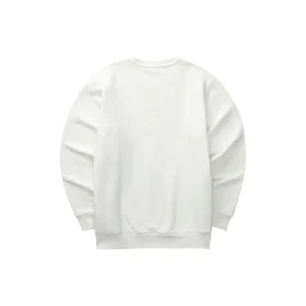 Maglione girocollo con stampa di lettere della serie Diamond “Bianco Nero”