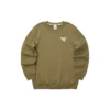 Maglione girocollo con stampa di lettere “Verde oliva Bianco”