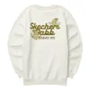 Maglione girocollo con stampa di lettere “White Gold”