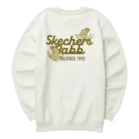 Maglione girocollo con stampa di lettere “White Gold”