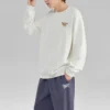 Maglione girocollo con stampa di lettere “White Gold”