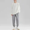 Maglione girocollo con stampa di lettere “White Gold”