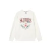 Maglione girocollo con stampa floreale “Blue White Grey”