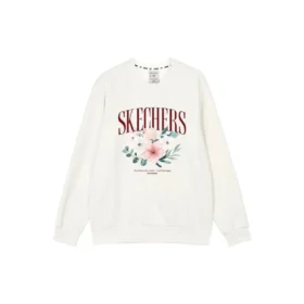 Maglione girocollo con stampa floreale “Blue White Grey”