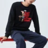 Maglione girocollo con stampa “Nero Bianco Rosso”