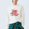 Maglione girocollo con stampa “White Black Red”