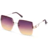 Occhiali da sole quadrati oversize senza montatura Occhiali da sole quadrati oversize senza montatura