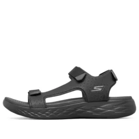 On-the-GO 600 Sandali sportivi da esterno con velcro, punta aperta e tacco basso, completamente neri