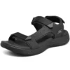 On-the-GO 600 Sandali sportivi da esterno con velcro, punta aperta e tacco basso, completamente neri