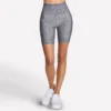 Pantaloncini da ciclismo a vita alta da 8 pollici con stampa GO FLEX