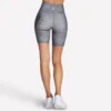 Pantaloncini da ciclismo a vita alta da 8 pollici con stampa GO FLEX