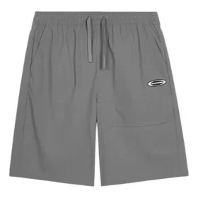Pantaloncini sportivi dritti a vita media con coulisse “Grigio”