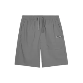 Pantaloncini sportivi dritti a vita media con coulisse “Grigio”