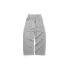 Pantaloni casual a gamba larga dritta con elastico in vita “Grigio Nero”