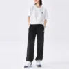 Pantaloni casual a vita alta con logo “Black”