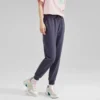 Pantaloni casual colorati in maglia con coulisse “Nero”