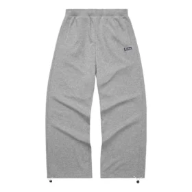 Pantaloni casual dritti con logo “Grigio”
