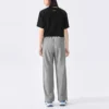 Pantaloni casual dritti con logo “Grigio”