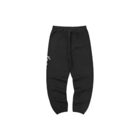 Pantaloni sportivi affusolati in pile “Black Grey”