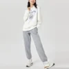 Pantaloni sportivi affusolati in pile “Black Grey”