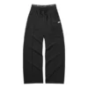 Pantaloni sportivi casual larghi a tinta unita “Nero Grigio”